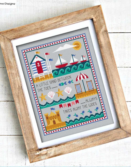 Little Dove Designs Cross Stitch Sun, Sea and Sand Sampler Cross Stitch Kit 14914