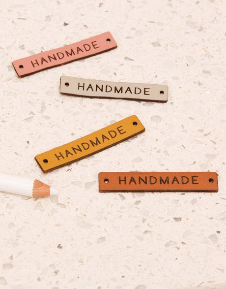 Little Rosy Cheeks Labels Handmade, Leather Labels - Pack of 3