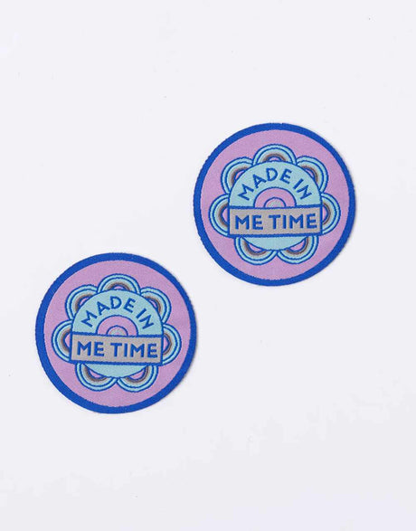 Little Rosy Cheeks Labels Circular Made in Me Time, Iron on Patches - Pack of 2 13949