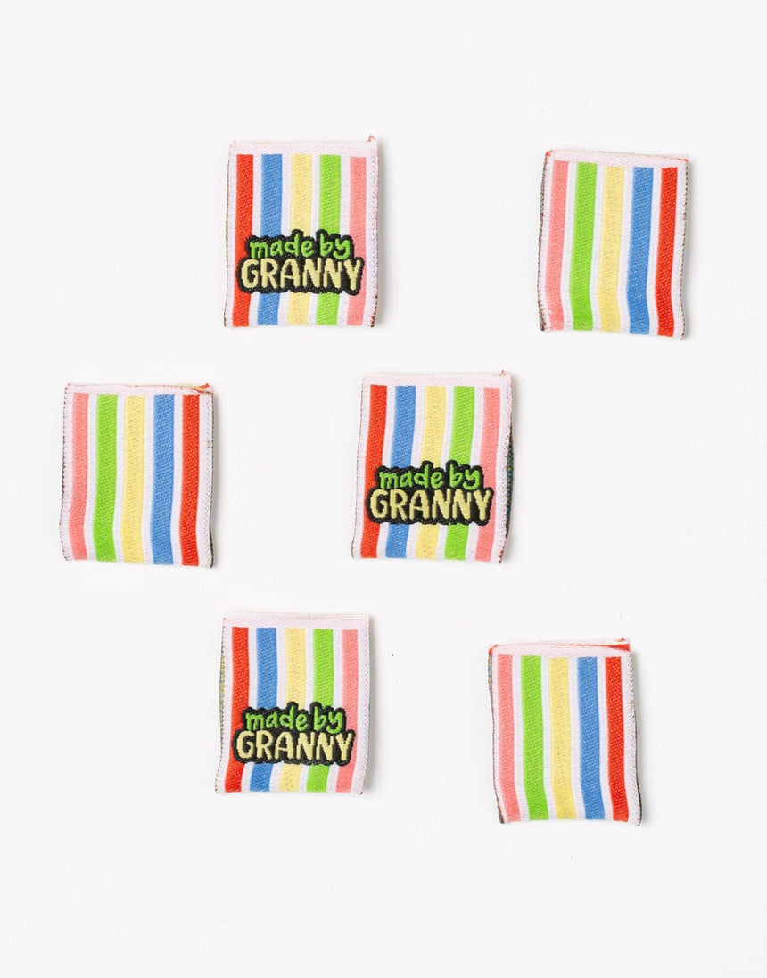 Little Rosy Cheeks Labels Made by Granny, Woven Sewing Labels - Pack of 6 12610