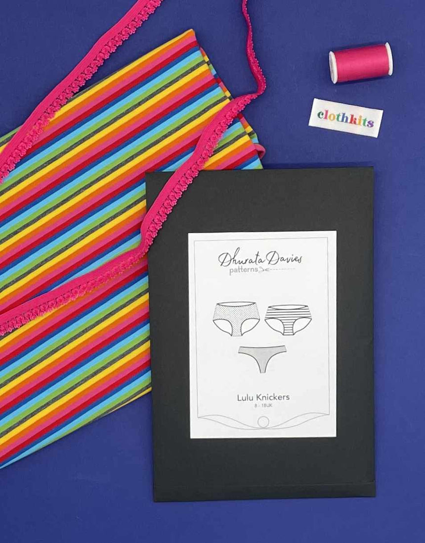 Clothkits Knicker Making Rainbow Knickers, Lulu Knicker Making Kit 14339