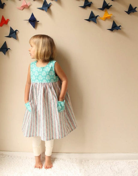 Made by Rae Children's Clothing Geranium Girl's Dress Small (1yr - 5yr), Made by Rae Sewing Pattern 702082345115 702082345115