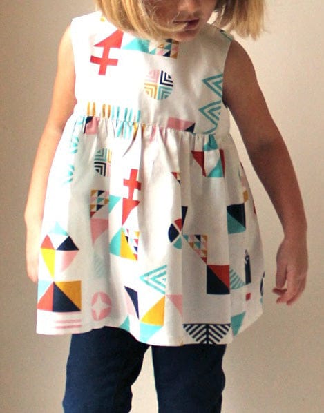 Made by Rae Children's Clothing Geranium Girl's Dress Small (1yr - 5yr), Made by Rae Sewing Pattern 702082345115 702082345115