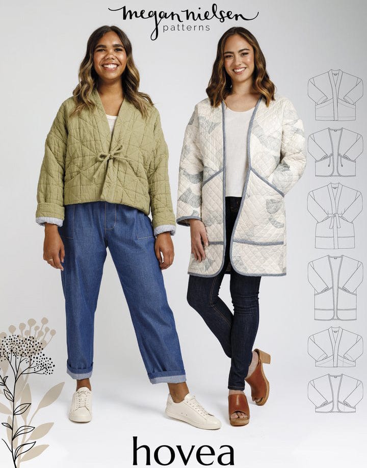 Megan Nielsen Coats & Jackets Hovea Quilted Jacket & Coat Sewing Pattern Size 0-20, Megan Nielsen 9347409000745 9347409000745