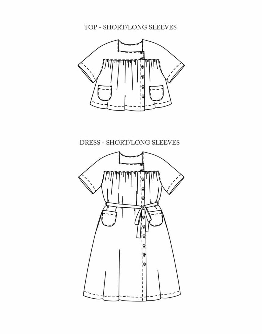 Merchant and Mills Dresses The Omilie Dress & Top , Merchant and Mills Sewing Pattern