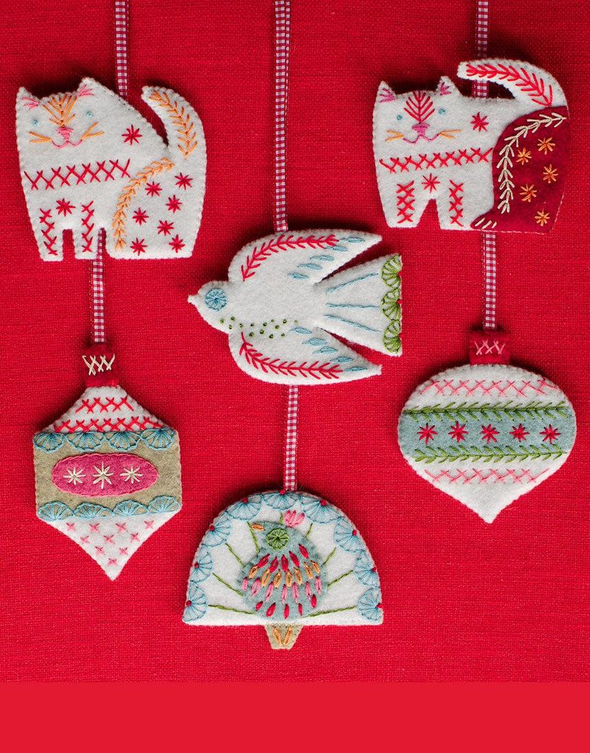 Nancy Nicholson Embroidery Christmas Bauble Collection, Nancy Nicholson Embroidery Kit 5060604970234 5060604970234