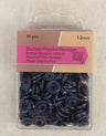 Not Specified Buttons Navy Plastic Snap Buttons 12mm, Box of 30 pieces 3589721299889 3589721299889