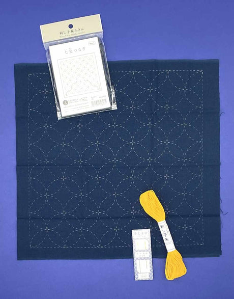 Not specified Sashiko Kit Shippou Tsunagi (Seven Treasures) Sashiko Sampler Kit 13138