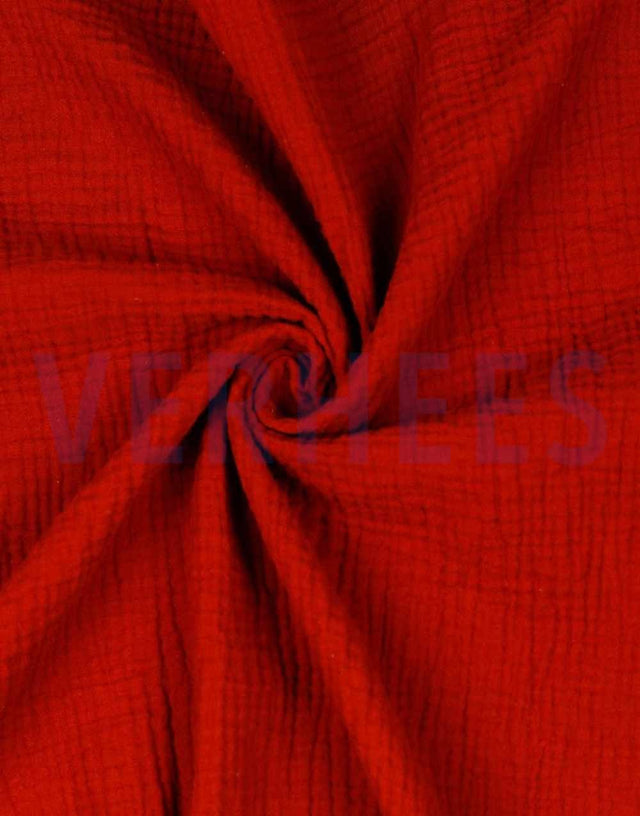 Not Specified Double Gauze Red / Plain Red Cotton Organic Double Gauze 13558