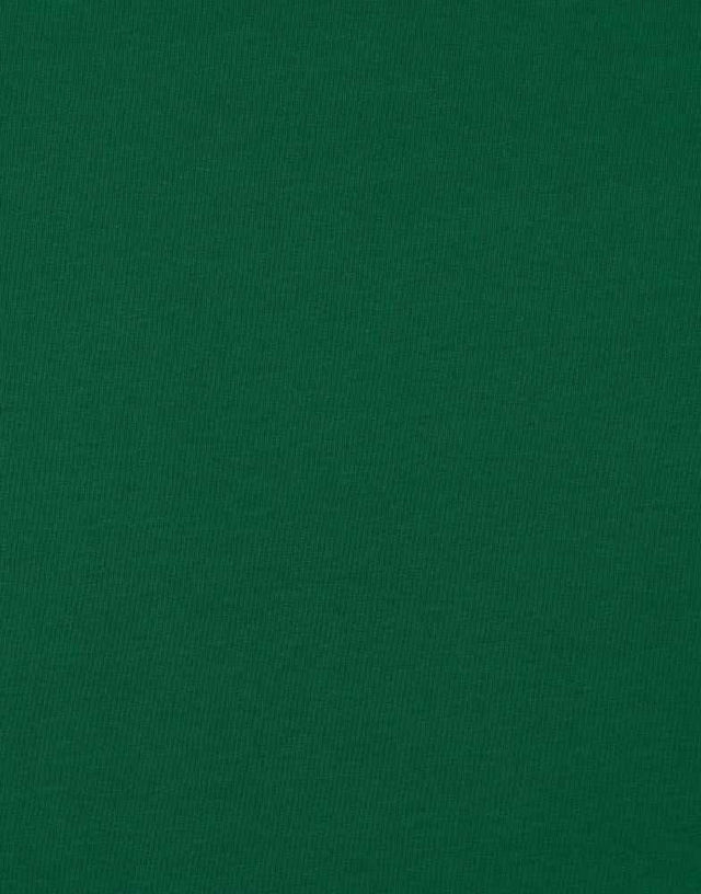 Not Specified Cotton Jersey Green / Plain Emerald Green Organic Cotton Jersey Fabric 14162