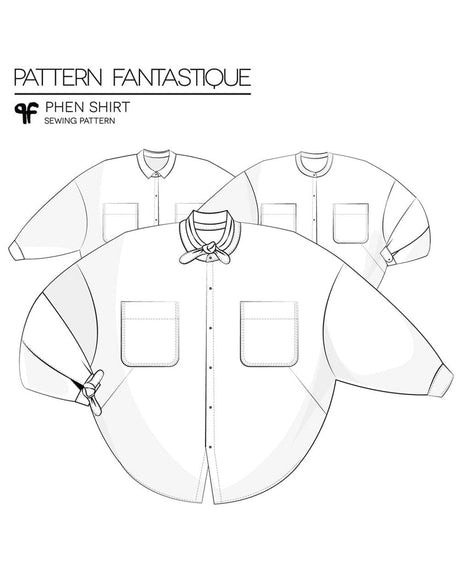 Pattern Fantastique Tops Shirts & Blouses Phen Shirt Sewing Pattern, Pattern Fantastique 12855