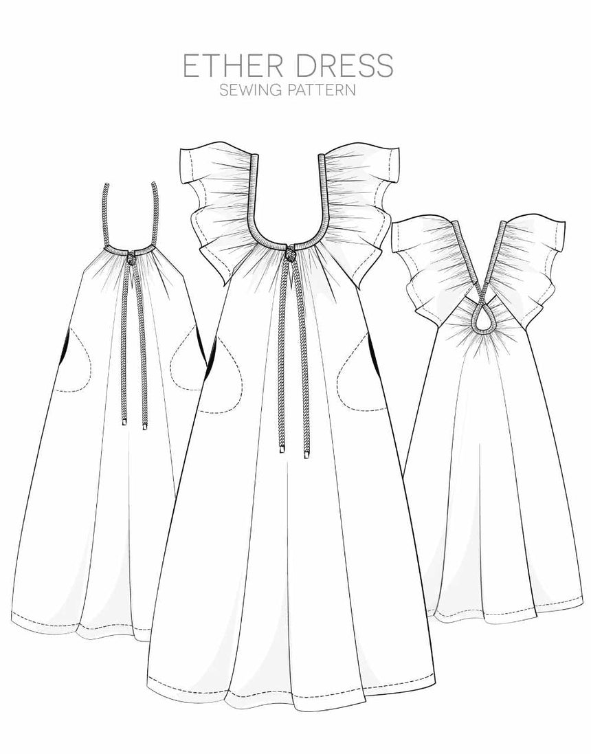 Pattern Fantastique Dresses Ether Dress Sewing Pattern, Pattern Fantastique 14880