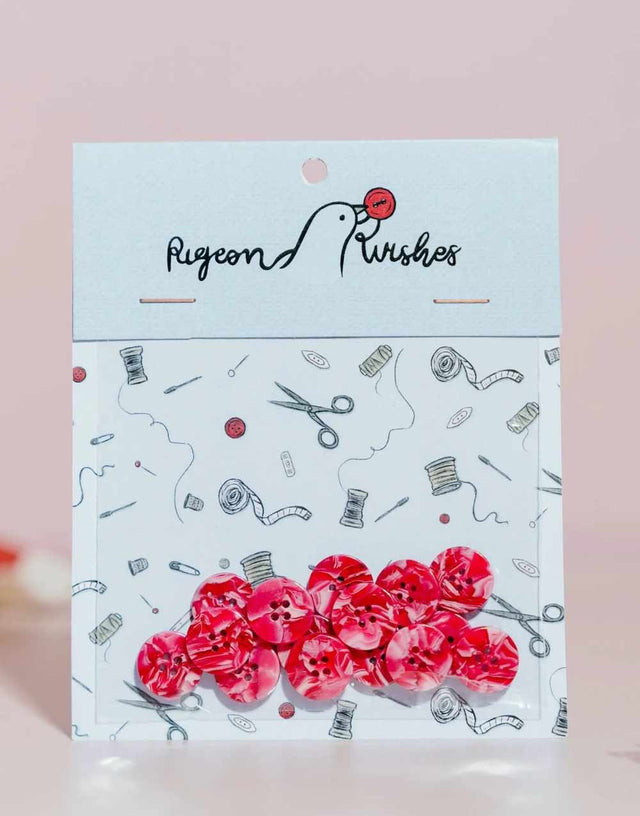 Pigeon Wishes Buttons 15mm Barbicore 15mm Shirting Button Set 15409