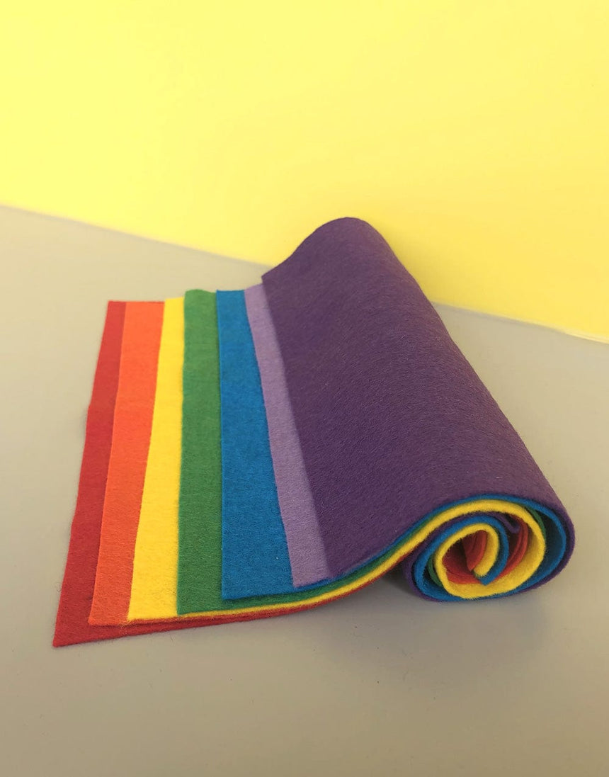 Not Specified Fat Quarters & Bundles Rainbow Felt Squares Bundle, Wool Felt Fabric 26213666 26213666