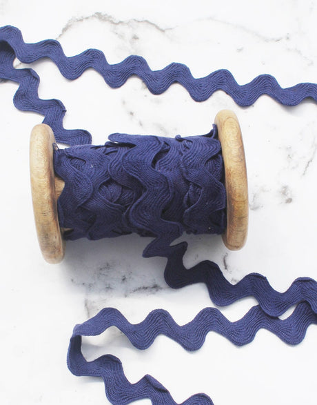 Not Specified Ribbon & Trimming 023 - Navy Blue Ric Rac Trim, Various Colours, Large 3589720693375 3589720693375