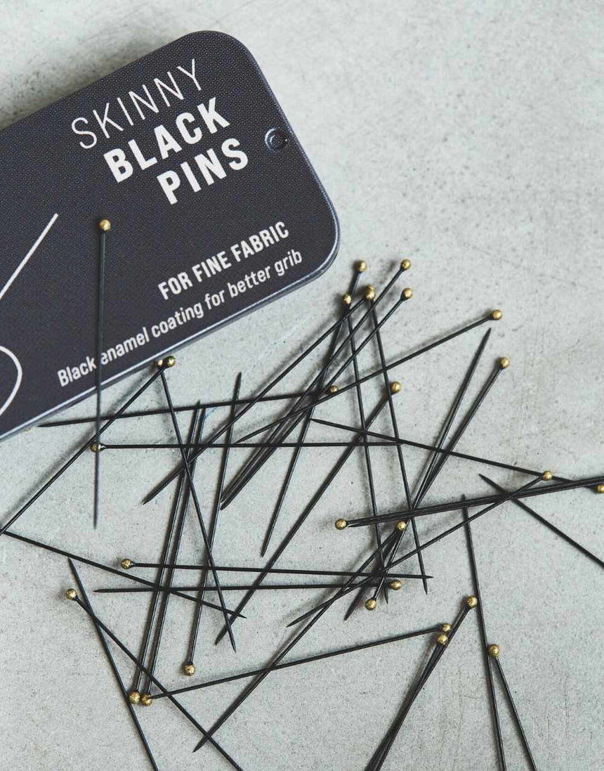 Sewply Pins Skinny Black Dressmaking Pins in a Tin, Sewply 15692