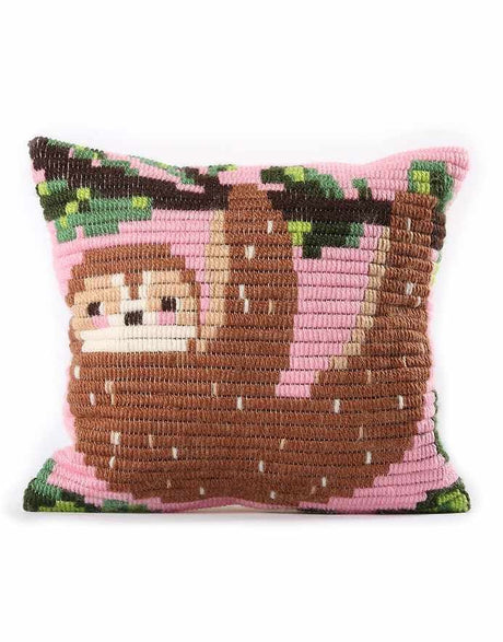 Sozo Children's Craft Kits Sloth Pillow Needlepoint Kit, Sozo DIY 0608631393319 608631393319