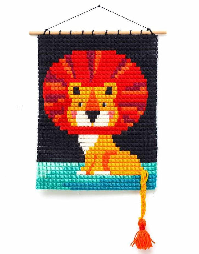 Sozo Children's Craft Kits Lion Wall Art Needlepoint Kit, Sozo DIY 608631393418 608631393418