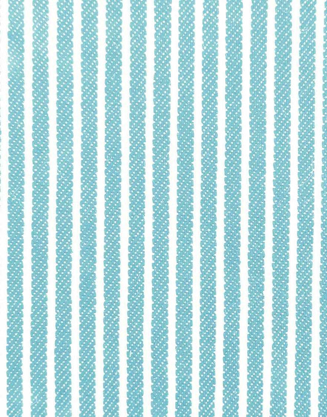 Not Specified Denim Blue / Stripes Soft Aqua Striped Denim Yarn Dyed Fabric 15239