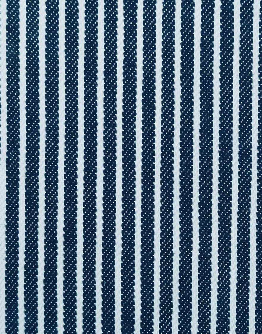 Not Specified Denim Blue / Stripes Navy Striped Denim Yarn Dyed Fabric 15242