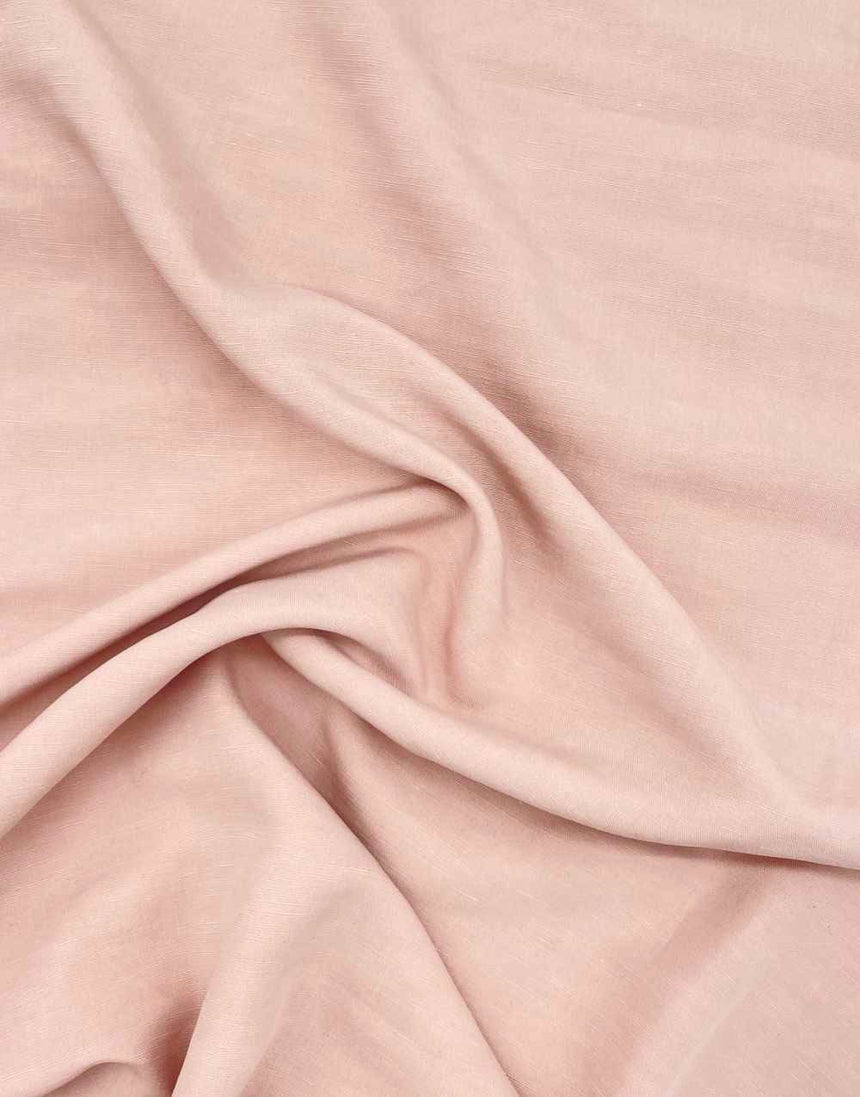 Not Specified TENCEL™ / Linen Pink / Plain Creamy Pink Sanded TENCEL™ Lyocell & Linen Fabric 15562