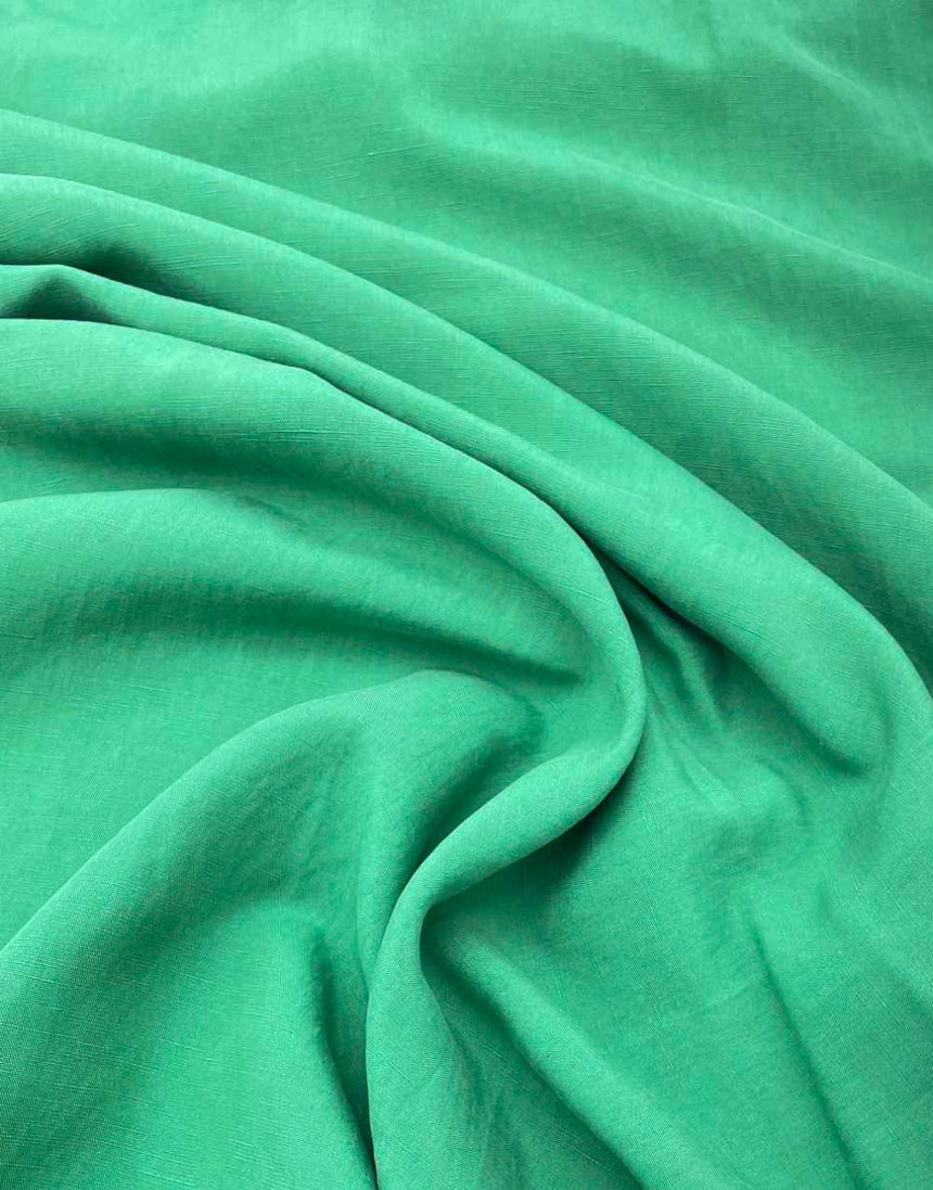 Not Specified TENCEL™ / Linen Green / Plain Soft Green Sanded TENCEL™ Lyocell & Linen Fabric 15563