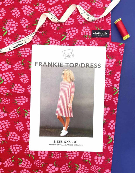 Clothkits Tessuti Red Berry Frankie Dress Complete Dressmaking Kit, Tessuti 15438