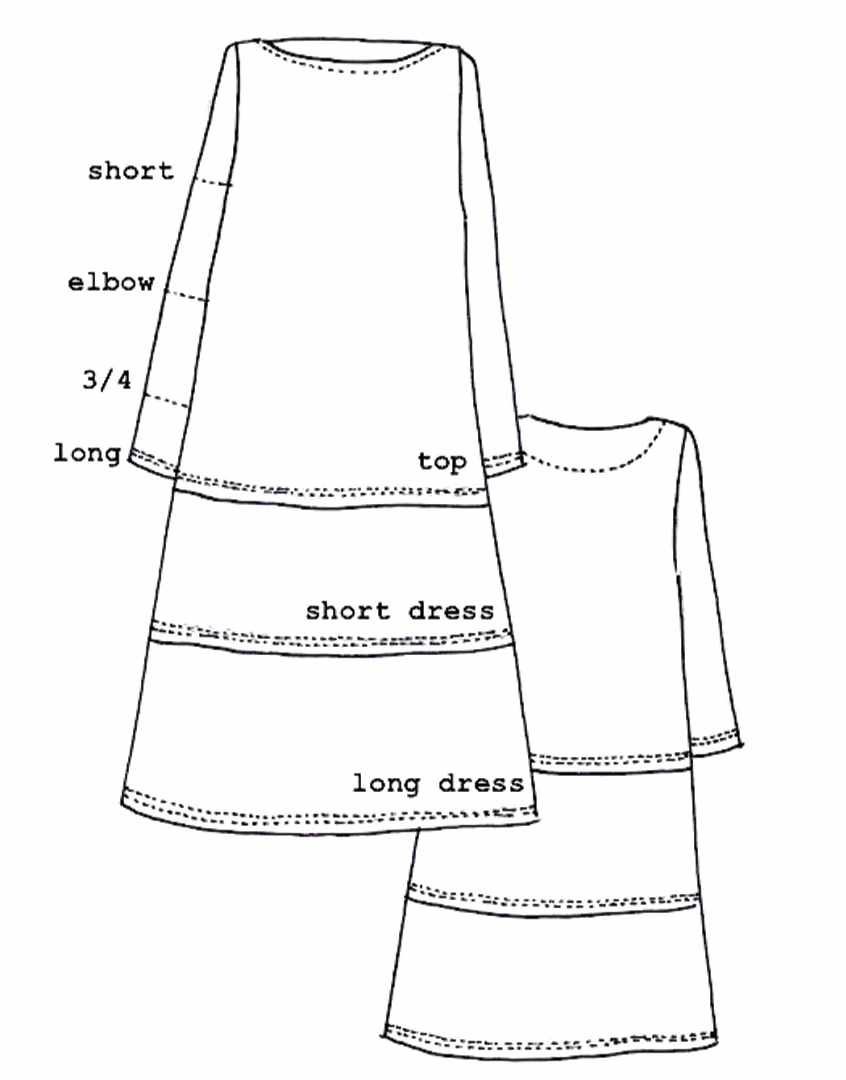 Tessuti Dresses Frankie Top & Dress Sewing Pattern, Tessuti 14761