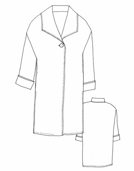 Tessuti Coats & Jackets Soho Coat Sewing Pattern, Tessuti 14064