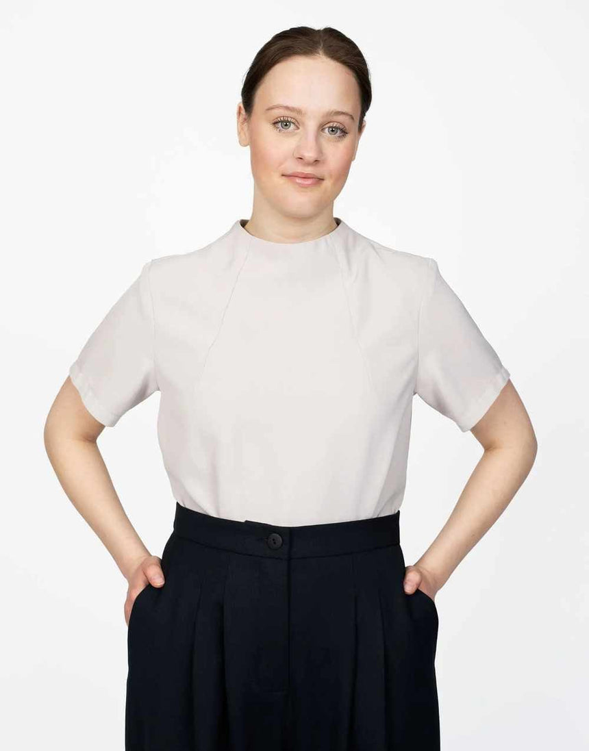 The Assembly Line Tops Shirts & Blouses Funnel Neck Top Sewing Pattern, The Assembly Line