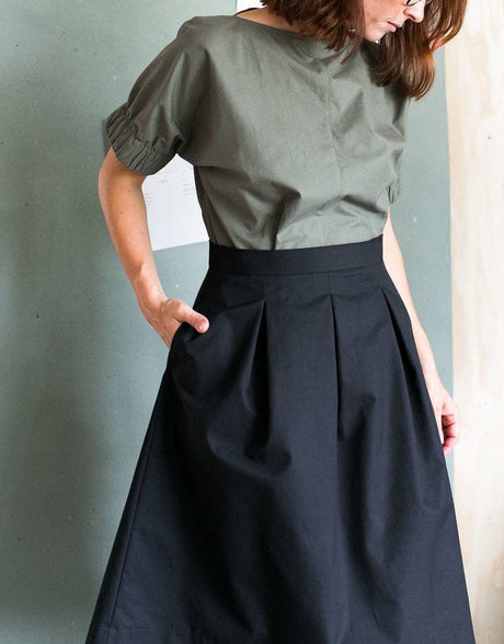 The Assembly Line Skirts Three Pleat Skirt Sewing Pattern, The Assembly Line