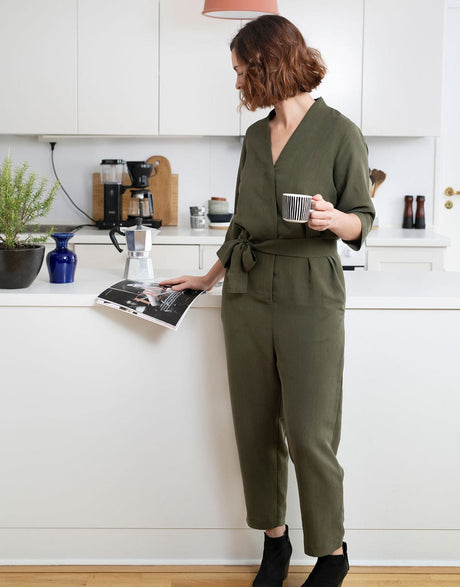 The Assembly Line Jumpsuits V-Neck Jumpsuit Sewing Pattern, The Assembly Line