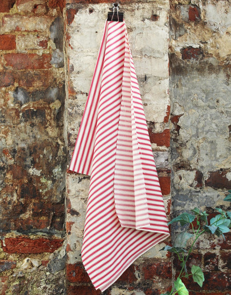 Not Specified Ticking Red / Stripes Cotton Ticking Stripe Fabric, Red 12895522