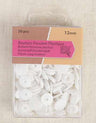 Not Specified Buttons White Plastic Snap Buttons 12mm, Box of 30 pieces 3589721299834 3589721299834