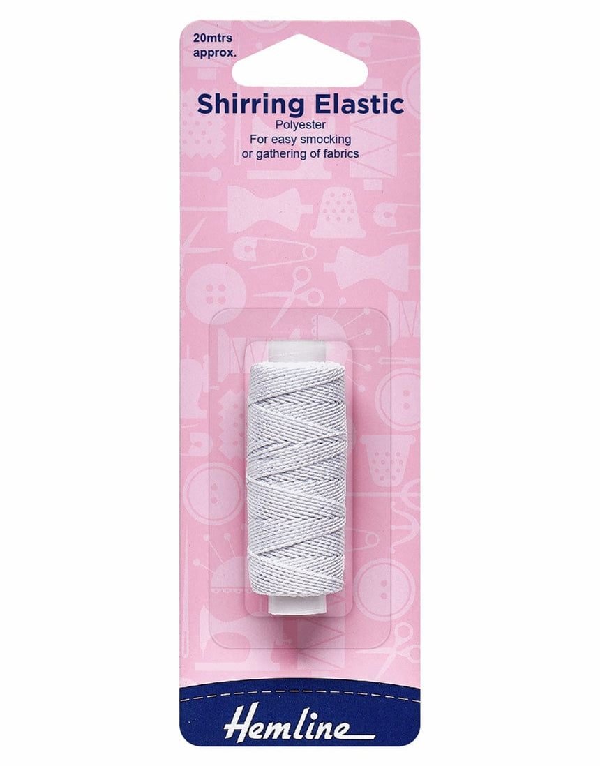 Hemline Elastic White Shirring Elastic 9317385003122 9317385003122