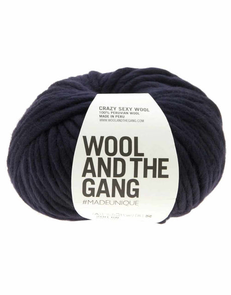 Wool and the Gang Yarn & Wool Midnight Blue Crazy Sexy Wool, Chunky Yarn, Wool and the Gang 700461719809