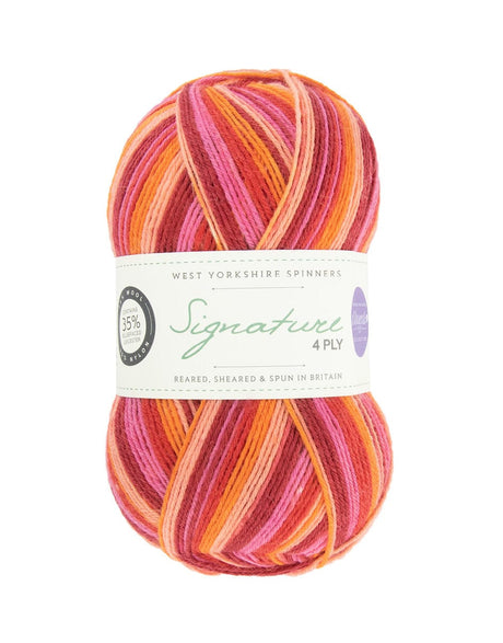 West Yorkshire Spinners Yarn & Wool Summer Sunset Signature 4-Ply Yarn, Winwick Mum, West Yorkshire Spinners 5053682068818 5053682068818