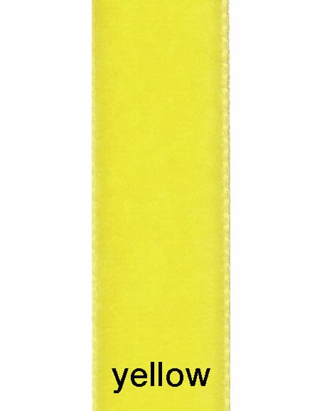 Not Specified Ribbon & Trimming 9573 Yellow 22mm Velvet Ribbon 5024264841174 5024264841174